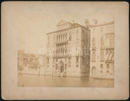 cca 1880 7 db Velence nagy méretű keményhátú fotó / Venice 7 photos 23x17 cm