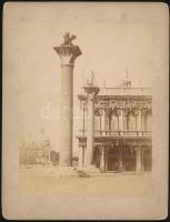 cca 1880 7 db Velence nagy méretű keményhátú fotó / Venice 7 photos 23x17 cm