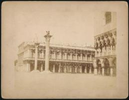 cca 1880 7 db Velence nagy méretű keményhátú fotó / Venice 7 photos 23x17 cm