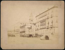 cca 1880 7 db Velence nagy méretű keményhátú fotó / Venice 7 photos 23x17 cm