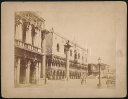 cca 1880 7 db Velence nagy méretű keményhátú fotó / Venice 7 photos 23x17 cm