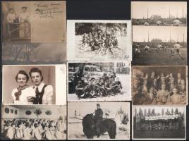 100 db régi fotó: katonai, műtermi, sport, életképek, stb