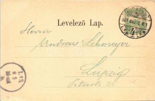 1901 Budapest XIV. Városliget, Történelmi főcsoport udvara Jáki templommal. Ganz Antal 10. (r)