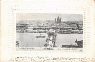 1902 Budapest, Lánchíd, kilátás a Bazilikával (EK)