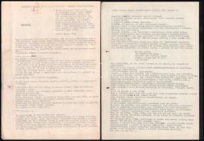 cca 1950-1986 Kéri József papír hagyatéka és egyéb papír, többek közt egy ismeretlen 4 és fél oldaln...
