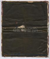 cca 1920-1930 Victor E. Faith Steamship & Exchange Agent reklámos vászontárca, viseltes állapotb...