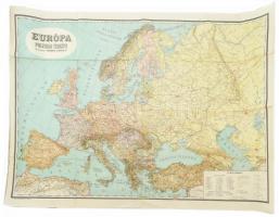 cca 1941 Európa politikai térképe, tervezte: Dr. Schmidt Tibold, Budapest, Magyar Földrajzi Intézet Rt., kisebb szakadásokkal, 114x84 cm.