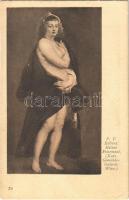 Helene Fourment / Erotic nude lady art postcard. Kais. Gemälde Galerie Wien s: Rubens (EK)