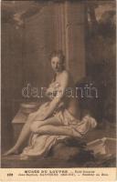 Suzanne au Bain. Musée du Louvre, Ecole francaise / Erotic nude lady art postcard. ND Phot s: Jean-Baptiste Santerre