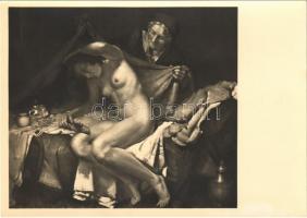 Vanitas. München, Haus der Deutschen Kunst / Erotic nude lady art postcard s: Karl Truppe