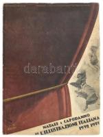 1932-33 Natale e Capodano de LIllustrazione Italiana, színes és fekete-fehér képekkel, több korabeli art-deco stílusú reklámmal gazdagon illusztrált művészeti, irodalmi kiadvány, oldalszámozás nélkül, papírkötésben, kissé foltos borítóval, sérült gerinccel