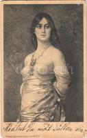 1901 Sultanin / Erotic nude lady art postcard. Theo. Stroefer Gravur Serie 167. No. 8. s: Siebel (szakadás / tear)