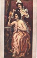 Toilette / Erotic lady art postcard. Musée du Louvre, Paris J.P.P. 1022. s: K. Gampeurieder (EK)
