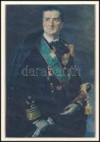 cca 1940 Horthy Miklós portréja nyomat, paszpartuban. Képméret 12x18 cm