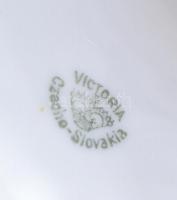 Viktoria csehszlovák porcelán váza, irizáló réteggel, matrica: Jean-François Millet: Kalászszedők (1...