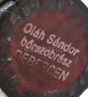 Oláh Sándor: Vénusz. Bőr szobor, jelzett, kopott, m:46 cm