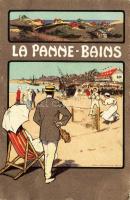 La Panne-Bains litho