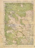 cca 1930 Budapest ÉNy térképe, gyűrődésekkel M kir. Honvéd Térképészeti Intézet 45x60 cm