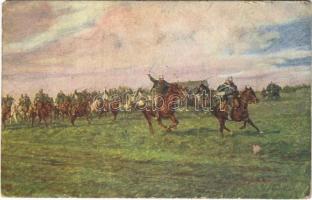 1918 Kavallerie-Attacke. Weltkrieg 1914-1916 / WWI Austro-Hungarian K.u.K. military, cavalry attack (EM)