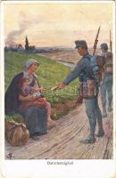 1915 Barmherzigkeit. Offizielle Karte für Rotes Kreuz, Kriegsfürsorgeamt Kriegshilfsbüro Nr. 36. / WWI Austro-Hungarian K.u.K. military art postcard, support fund (EK)