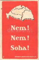 Nem! Nem! Soha! Országos Propaganda Bizottság kiadása / No! No! Never! Hungarian irredenta propaganda, Trianon (EB)