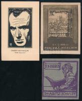 10 db külföldi ex libris, vegyes technikákkal