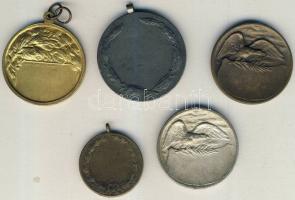 DN 5db klf "üres" díjérem T:2