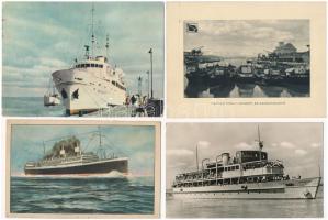 10 db főleg MODERN motívum képeslap: hajók / 10 mostly modern motive postcards: ships