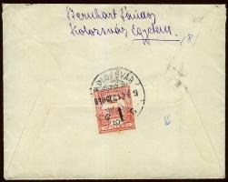 1910. Levél Morvaországba, feladója Bernhart Sándor kolozsvári egyetemi hallgató, későbbi bajai főüg...