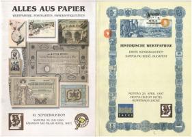 5db-os árverési katalógus tétel, közte 1997. "Kunsthaus Zacke - Papiergeld & Notgeld 2. Son...