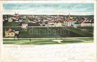 1902 Szombathely, látkép. Özv. Fekete Istvánné kiadása (r)