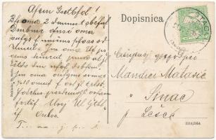 1913 Berlog, Brlog (Otocsán, Otocac); látkép, templom. V. Stein kiadása / general view, church (EK)