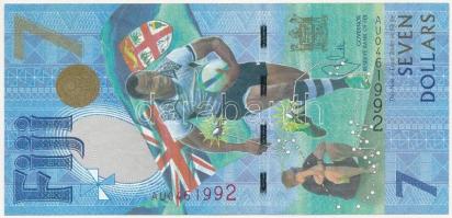 Fidzsi-szigetek 2016. 7$ 7. rögbi olimpiai aranyérem T:III Fiji Islands 2016. 7 Dollars Rugby 7s Gold Olympians C:F Krause P#120