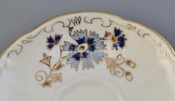 Zsolnay búzavirág mintás 6 személyes mokkás készlet. Kézzel festett, jelzett, hibátlan, eredeti dísz...