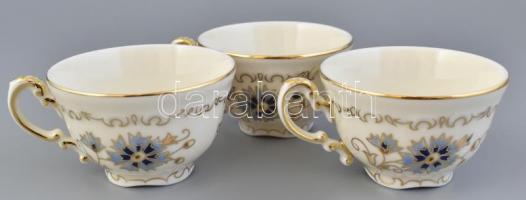 Zsolnay búzavirág mintás 6 személyes mokkás készlet. Kézzel festett, jelzett, hibátlan, eredeti dísz...