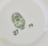 Zsolnay búzavirág mintás 6 személyes mokkás készlet. Kézzel festett, jelzett, hibátlan, eredeti dísz...