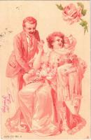 1902 Art Nouveau family. Serie 717. No. 4. litho s: H.G. R. (Geiger)