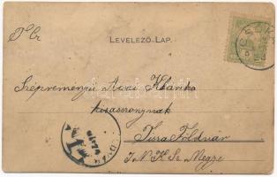 1902 Csóka, Coka (?); Új városháza építés közben / the new town hall in construction. Art Nouveau (r...