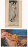 10 db RÉGI erotikus művész képeslap / 10 pre-1945 erotic art motive postcards