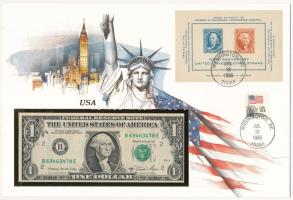 Amerikai Egyesült Államok 1981. 1$ felbélyegzett borítékban, bélyegzéssel T:I  USA 1981. 1 Dollar in envelope with stamp and cancellation C:UNC