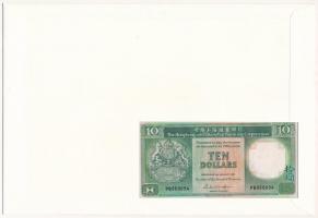 Hongkong 1986. 10$ borítékban, alkalmi bélyeggel és bélyegzésekkel T:I 
Hong Kong 1986. 10 Dollars ...