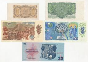 Csehszlovákia 1953. 1K + 1961. 5K + 1970. 20K + 1986. 10K + 1988. 20K T:I-III
Czechoslovakia 1953. ...