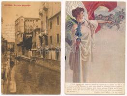 33 db főleg RÉGI olasz város képeslap és motívum vegyes minőségben / 33 mostly pre-1945 Italian town...