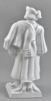 Herendi paraszt figura, tervezte: Csapváry Károly, festetlen mázas porcelán, jelzett, hibátlan szép ...