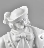 Herendi paraszt figura, tervezte: Csapváry Károly, festetlen mázas porcelán, jelzett, hibátlan szép ...