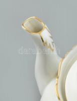 Zsolnay virágmintás 6 személyes teás készlet. Matricás, jelzett, kopásnyomokkal, apró lepattanással