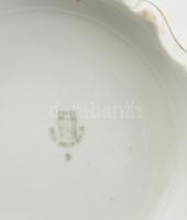 Zsolnay virágmintás 6 személyes teás készlet. Matricás, jelzett, kopásnyomokkal, apró lepattanással