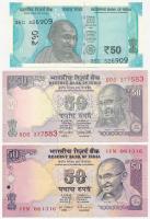 India 1997-2020. 50R (3xklf) T:I,I- egyiken lyukak India 1997-2020. 50 Rupees (3xdiff) C:UNC,AU one with holes