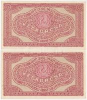 1920. 2K "2ab" (2x, sorszámkövető, csillagos sorszám) T:II- szép papír
Adamo K7/1