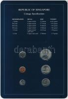 Szingapúr 1981-1984. 1c-1D (6xklf), "Coin Sets of All Nations" forgalmi szett felbélyegzet...